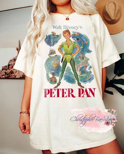 Vintage Disney 90s Peter Pan Shirt, Retro Disney Shirt