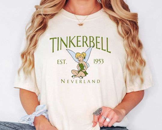 Discover Vintage Disney Tinker Bell Colors Tee, Retro Neverland Tee