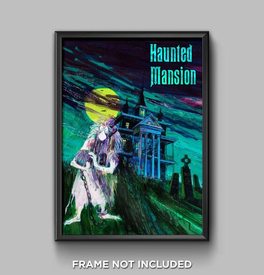 Haunted Mansion Hitchhiking Ghosts Disneyland Poster