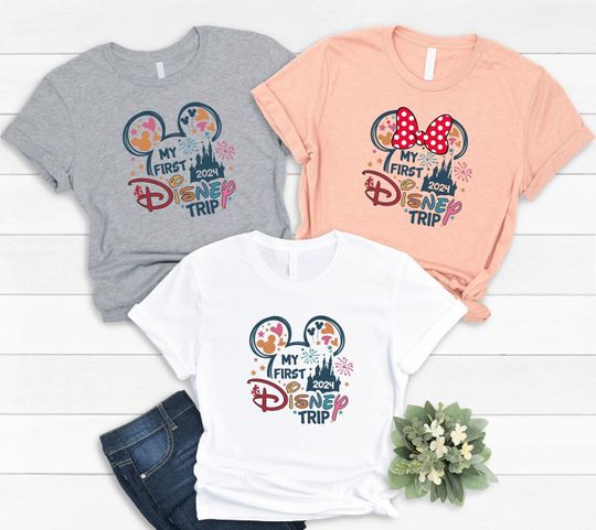 My First Disney Trip 2024 Shirt, Custom Disney Family Vacation Shirt