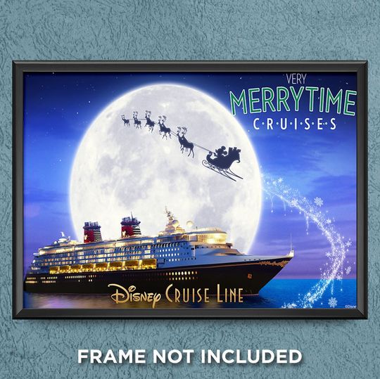 Disney Christmas Very Merrytime Cruises Premium Matte Vertical Poster