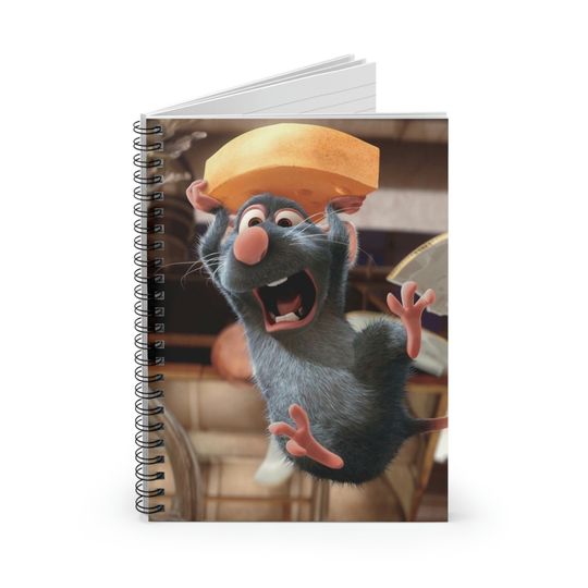 Ratatouille Disney Autograph Book Cover Little Chef Cookbook Spiral Notebook Ruled Line