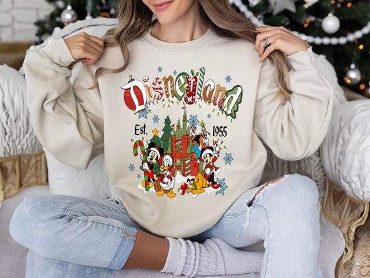 Discover Vintage Mickey And Friends Christmas Tree, Vintage Disney Farm Fresh Sweatshirt