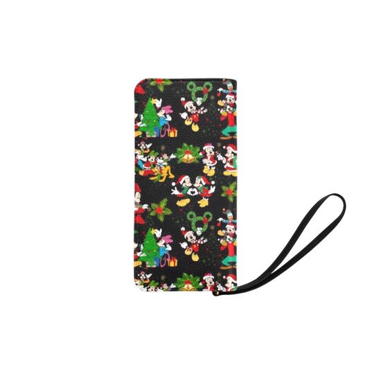 Mickey and Friends Christmas Wristlet Wallet | Christmas Mickey Wallet | Disney Christmas