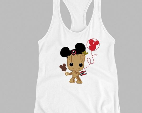Baby Groot Tank Top, Baby Groot Balloon Shirt, Guardians Of The Galaxy, Disney Couple Tank, Star Wars Tank, Disney Trip Tank