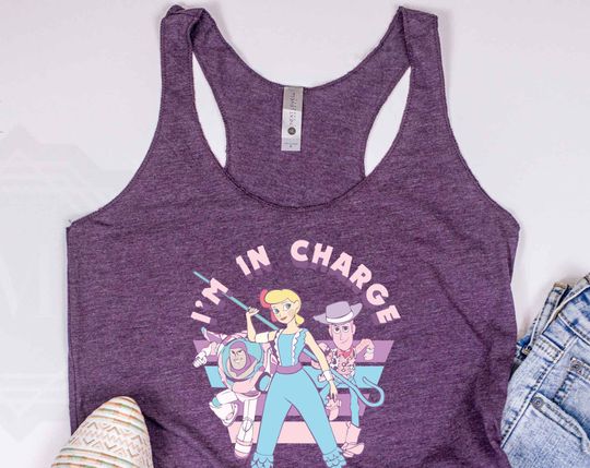 I'm In Charge Toy Story Disney Triblend Tank Top / Little Bo Peep / Woody / Buzz Lightyear / Disney Tank Top