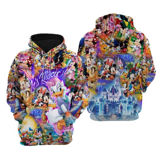 Daisy Duck Magical Glitter Castle | Disney 3D Hoodie