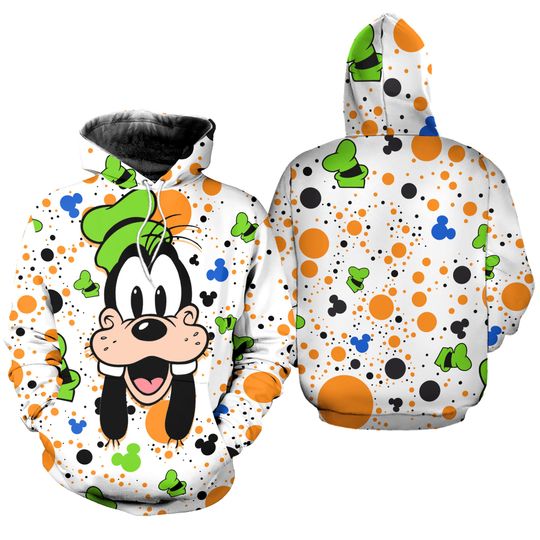 Goofy Dog Polkadot Pattern | Disney 3D Hoodie