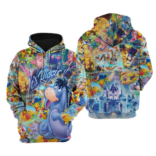 Eeyore Pooh Tigger Piglet Castle | Disney 3D Hoodie