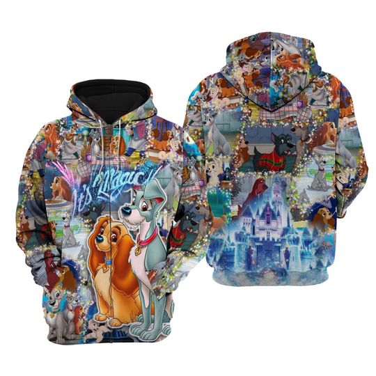 Lady And The Tramp Dogs Magical | Disney 3D Hoodie