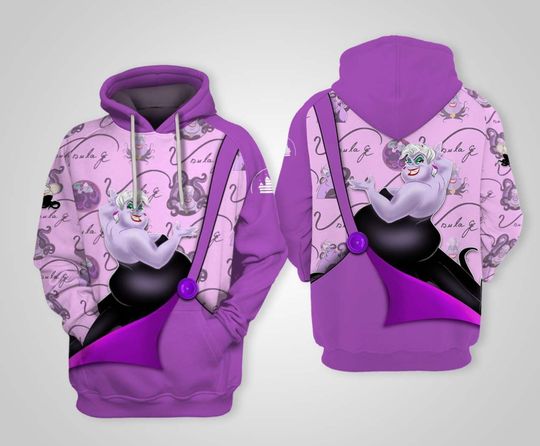 Villains Ursula Purple | Disney 3D Hoodie
