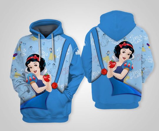 Snow White Princess Blue | Disney 3D Hoodie