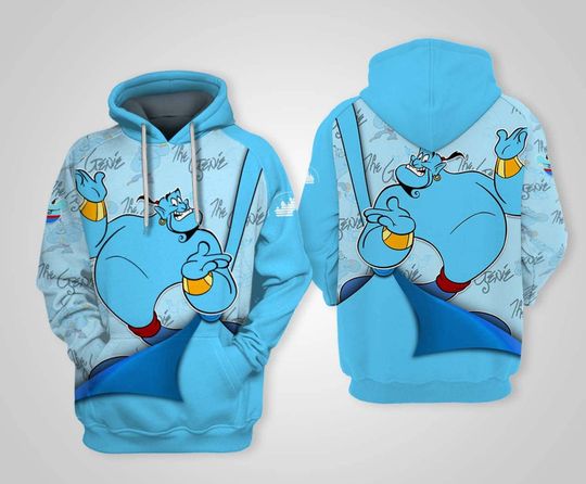Blue Aladdin Genie | Disney 3D Hoodie