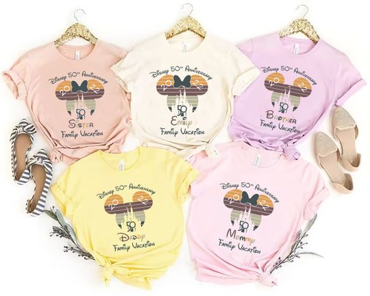 Customize Disney 50th Anniversary Shirt, Disneyland 50th Anniversary, Retro Disney Shirt