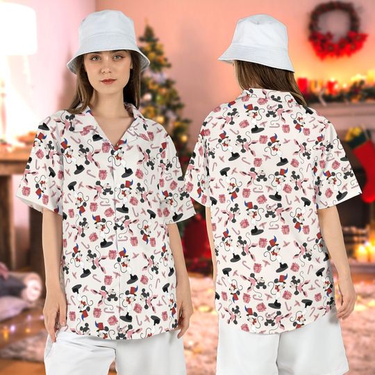 Discover Christmas Tin Soldier Mickey Hawaiian Shirt, Minnie Ballerina Hawaii Shirt, Disneyland Christmas Aloha Shirt, Fantasia Xmas Button Shirt