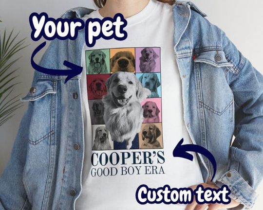 Custom Pet Eras Tour T-Shirt, Personalized Dog Shirt, Bootleg Dog Cat Shirt