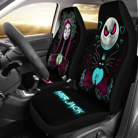 Her Jack His Sally Nightmare Couple Before Christmas Disney Car Seat Covers
