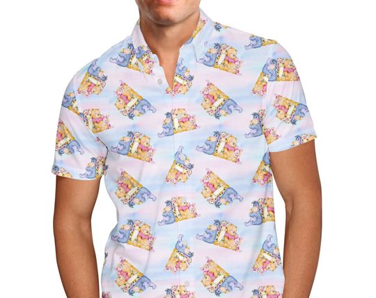 Watercolor Best Pooh Friends Disney Hawaiin Shirt