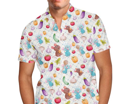 Ratatouille Veggies Disney Remy Hawaiin Shirt