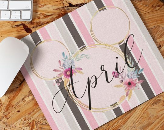 Striped Minnie Mouse Pad, Disney Mouse Mat