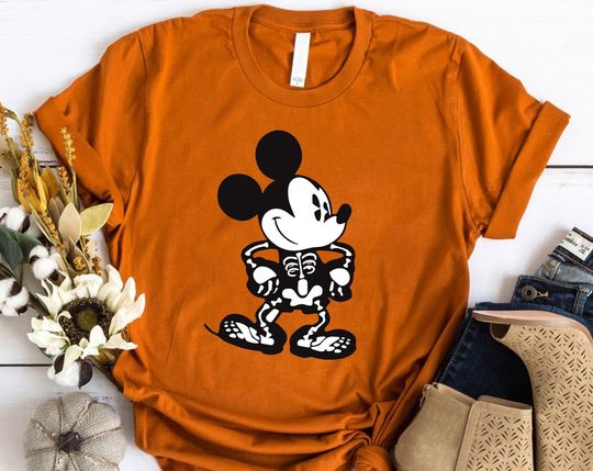 Mickey Skeleton Shirt, Disney Shirt, Halloween skeleton Mickey T-shirt