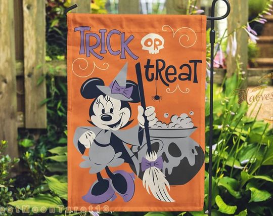 Personalized Disney Minnie Mouse Halloween Garden Flag