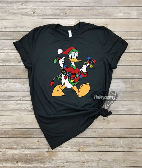 Donald Duck Christmas Lights Shirt,Christmas Disney Shirt,Donald Duck Shirt,Christmas Tee,Christmas Light Shirt