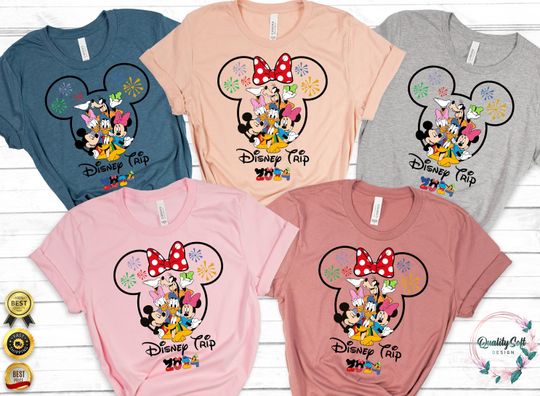 Disney Trip 2024 Family Personalized Shirt,Minnie and mickey 2024 Shirt,Disneyworld