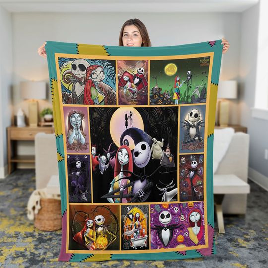 Nightmare Before Christmas Blanket, Disney Christmas Nightmare Fleece Blanket