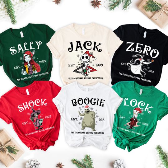 Nightmare Before Christmas Characters Group shirt, Disney Christmas shirt,Mickey's Very Merry Christmas Party shirt