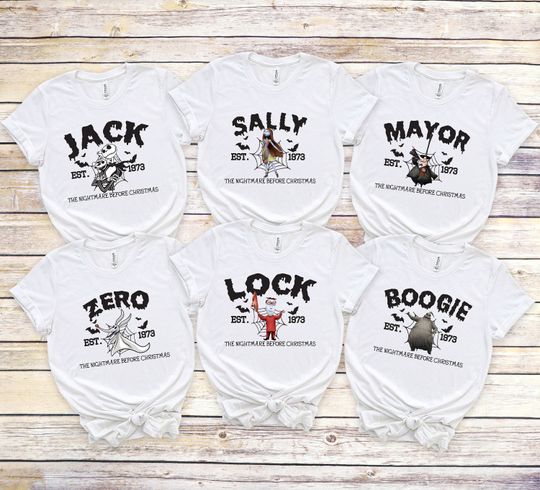 Nightmare Before Christmas Shirt, Jack and Sally Shirt, Disney Halloween Shirt, Oogie Boogie Halloween Shirt