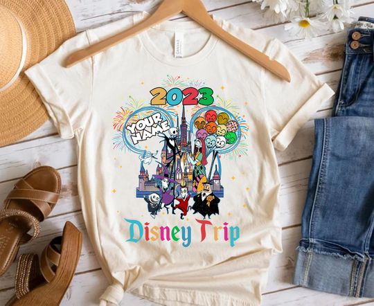Disney  Nightmare Before Christmas Shirt, Disney Trip 2023 Shirts Disney Squad Balloon Shirt, Disneyland Trip