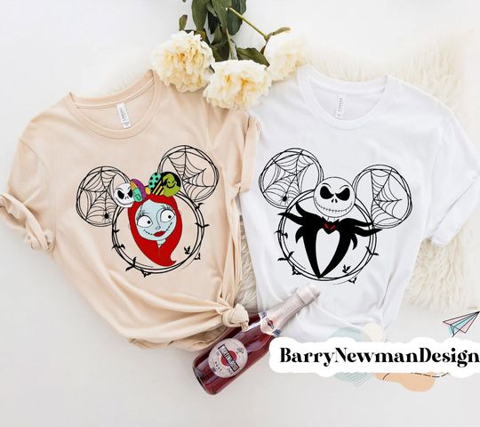 Disneyland Jack and Sally Shirt For Family, Nightmare Before Christmas, Halloween Couple Shirts