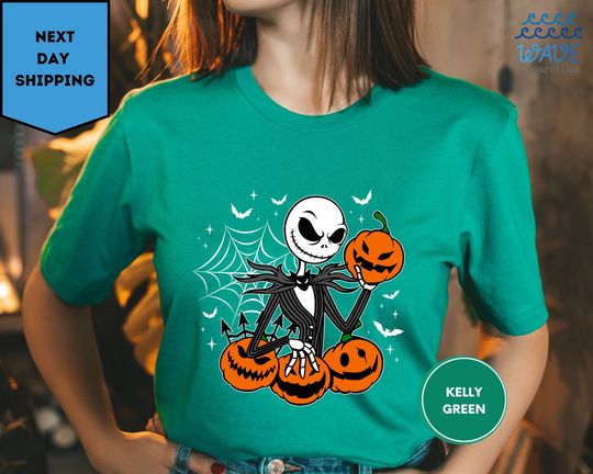Jack Skellington Disney Halloween Shirt, Jack Skellington Pumpkin Shirt, Disney Matching Family Shirt, The Nightmare Before Christmas Shirt