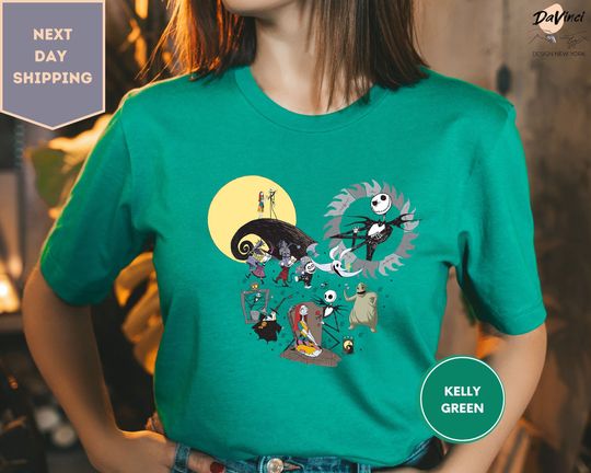 Nightmare Before Christmas Shirt, Jack and Sally Shirt, Disney Halloween Shirt, Halloween Shirt, Jack Skellington Shirt