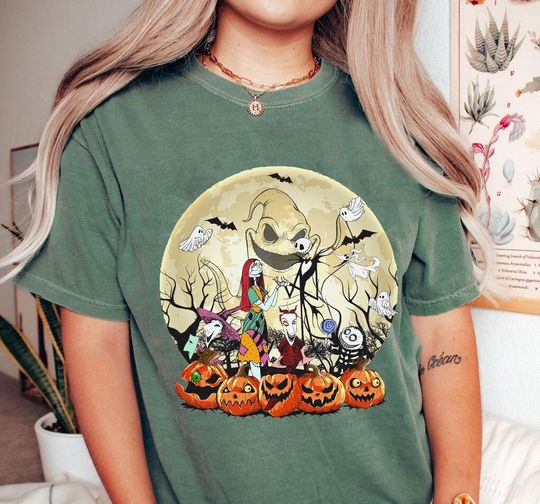 Nightmare Before Christmas Shirt Jack And Sally T-shirt Disney Family Matching Tee, Disneyland Halloween Party