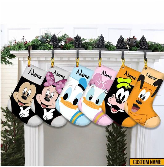 Personalized Mickey And Friends Disney Christmas Stocking, Family Christmas Stocking