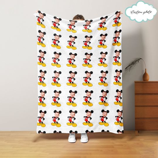 Custom Photo Disney Mickey Fleece Blanket
