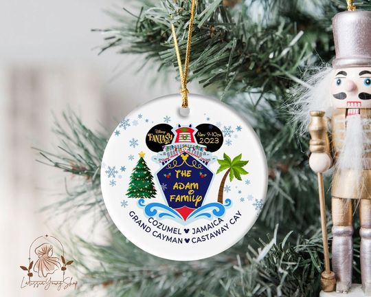 Personalized Disney Cruise Ornament, Cruise Christmas