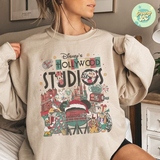 Vintage Disney Jollywood nights Hollywood Studios Christmas Shirt, Mickey & friends  Shirt