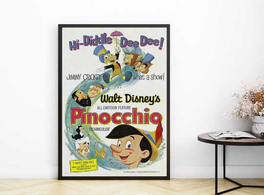 Disney Pinocchio Animated Character Premium Matte Vertical Poster