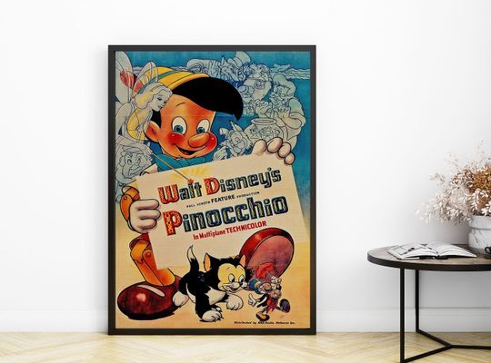 Disney Pinocchio Animated Character Premium Matte Vertical Poster