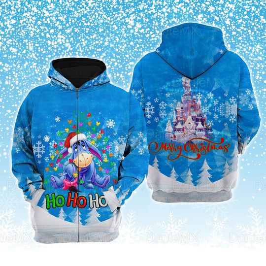 Eeyore Christmas Hoodie, Cute Eeyore , Disney Eeyore Eeyore Xmas Shirt Disney Christmas Gift