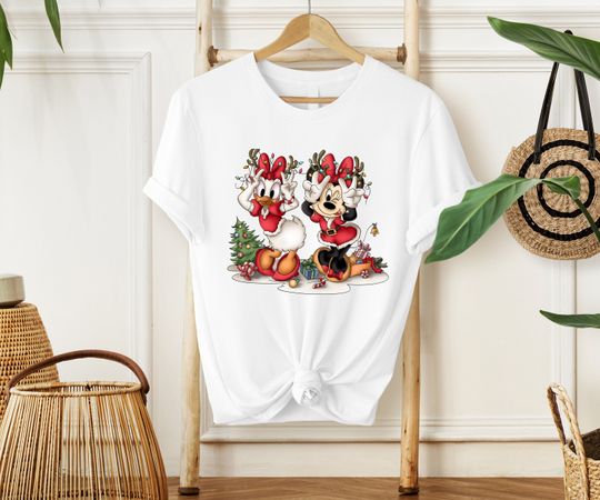 Minnie and Daisy Tee, Disney Christmas Shirt, Disney Shirt, Minnie Mouse Christmas Shirt