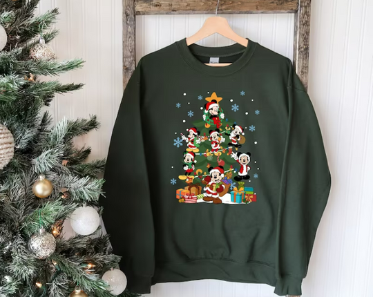 Discover Retro Mickey And Friends Disneyland Christmas Sweatshirt