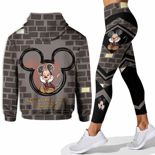 Mickey Mouse Disney Hoodie Leggings, Disney Woman Leggings
