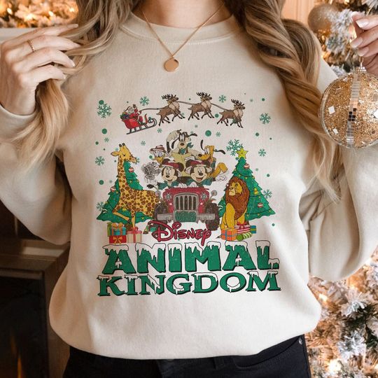 Disney Animal Kingdom Christmas Sweatshirt, Family Matching Christmas Shirt