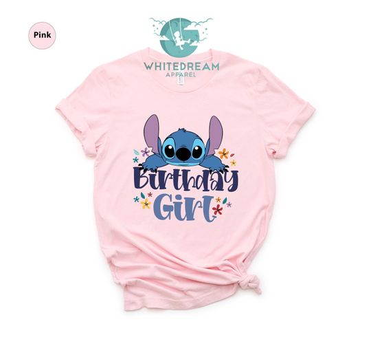Discover Birthday Girl T-Shirt, Disney Lilo Stitch Shirt, Birthday Boy Shirt, Family Shirt