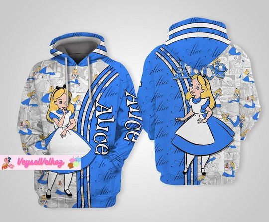 Christmas Alice Hoodie, Alice In Wonderland Shirt, Disneyland Hoodie
