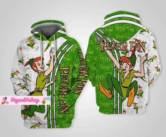 Christmas Peter Pan Hoodie, Vintage Disney Shirt, Tinker Bell Shirt